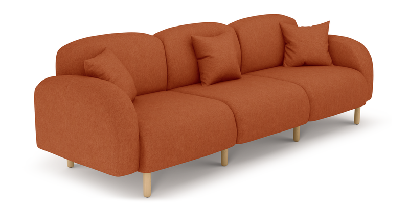 Brood 4-Sitzer Sofa Holzbein - Performance-Stoff