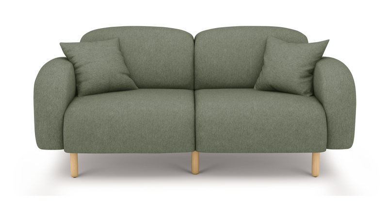 Brood 2-Sitzer Sofa Holzbein - Performance-Stoff