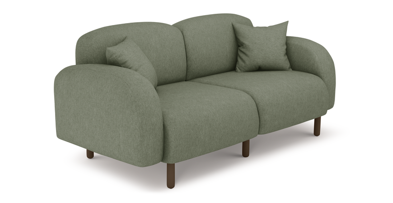 Brood 2-Sitzer Sofa Holzbein - Performance-Stoff