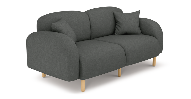 Brood 2-Sitzer Sofa Holzbein - Performance-Stoff