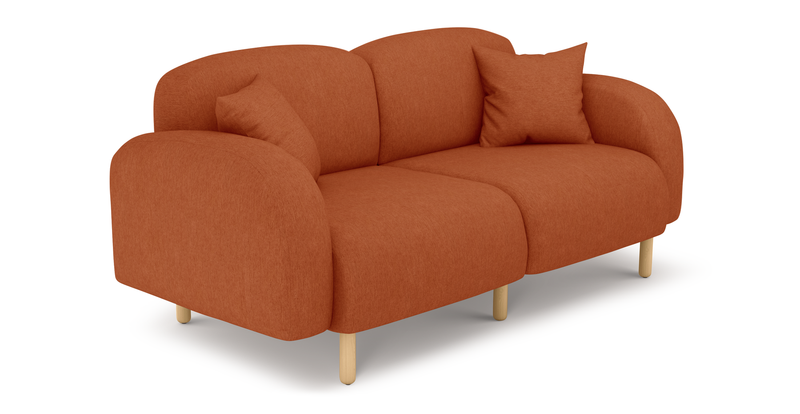 Brood 2-Sitzer Sofa Holzbein - Performance-Stoff