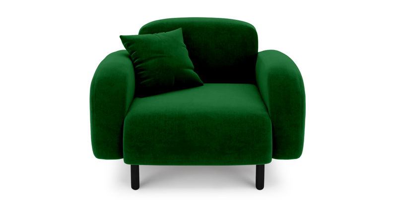 Brood Sessel Holzbein - Samt