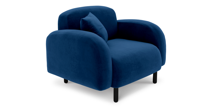 Brood Sessel Holzbein - Samt