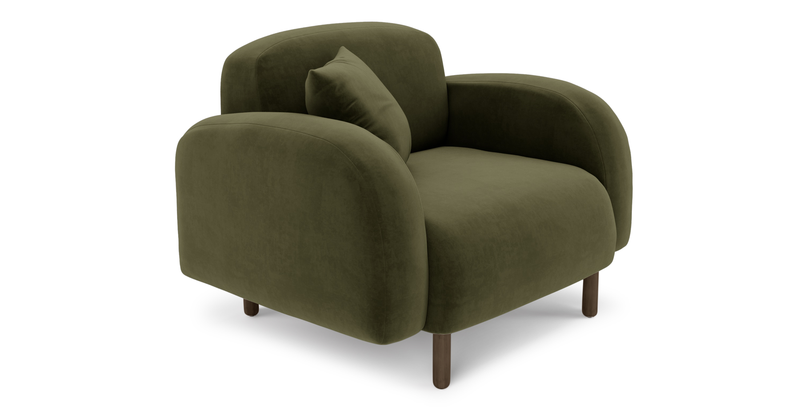 Brood Sessel Holzbein - Samt