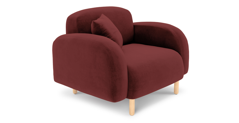 Brood Sessel Holzbein - Samt