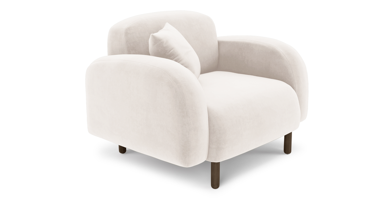 Brood Sessel Holzbein - Samt