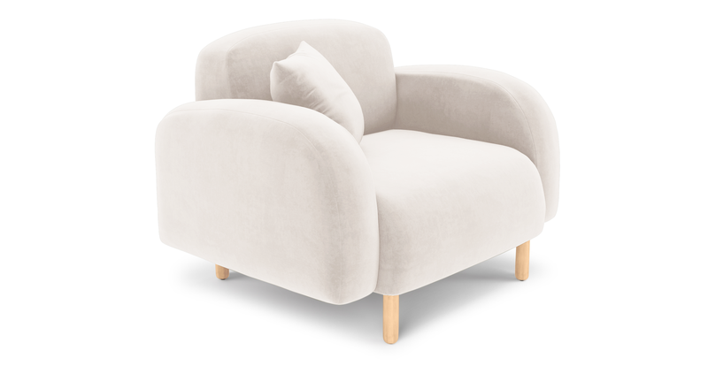 Brood Sessel Holzbein - Samt