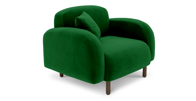 Brood Sessel Holzbein - Samt