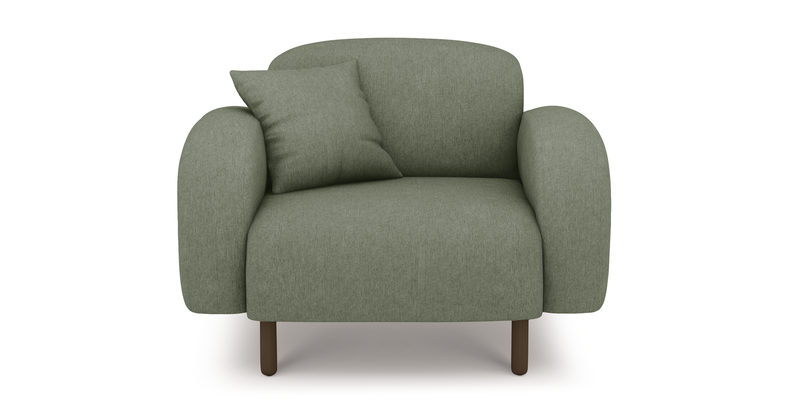 Brood Sessel Holzbein - Performance-Stoff