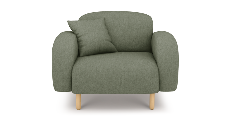 Brood Sessel Holzbein - Performance-Stoff