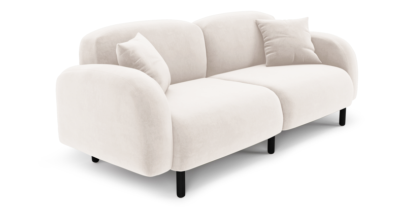 Brood 3-Sitzer Sofa Holzbein - Samt