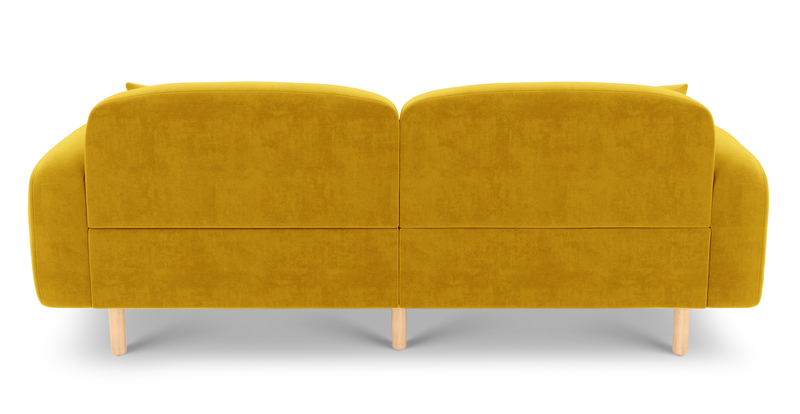 Brood 3-Sitzer Sofa Holzbein - Samt