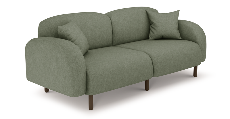 Brood 3-Sitzer Sofa Holzbein - Performance-Stoff