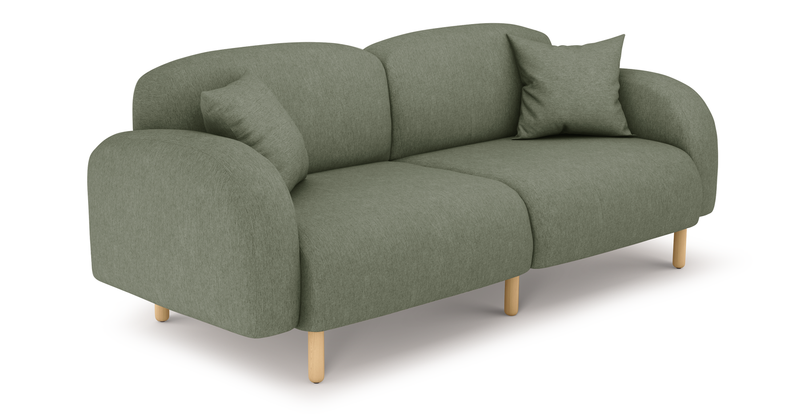 Brood 3-Sitzer Sofa Holzbein - Performance-Stoff