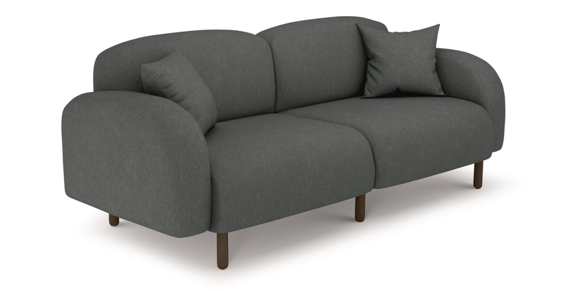 Brood 3-Sitzer Sofa Holzbein - Performance-Stoff