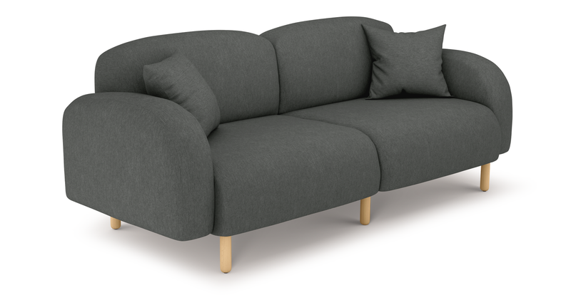 Brood 3-Sitzer Sofa Holzbein - Performance-Stoff