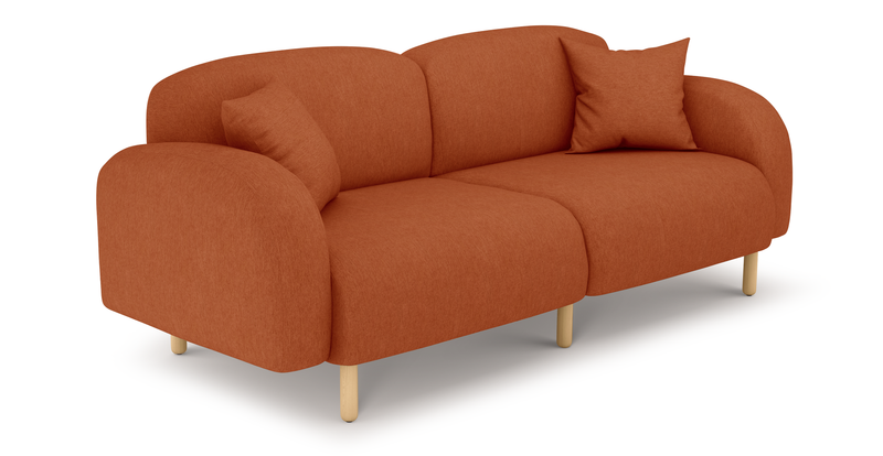 Brood 3-Sitzer Sofa Holzbein - Performance-Stoff
