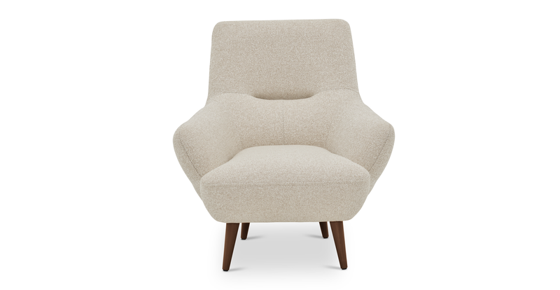 Modsy Accent chair wooden leg - bouclé