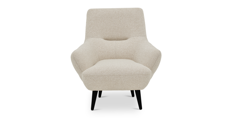 Modsy Accent chair wooden leg - bouclé