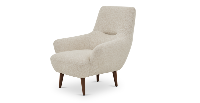 Modsy Accent chair wooden leg - bouclé