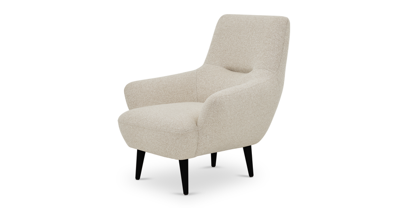 Modsy Accent chair wooden leg - bouclé