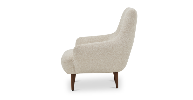 Modsy Accent chair wooden leg - bouclé