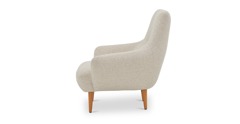 Modsy Accent chair wooden leg - bouclé