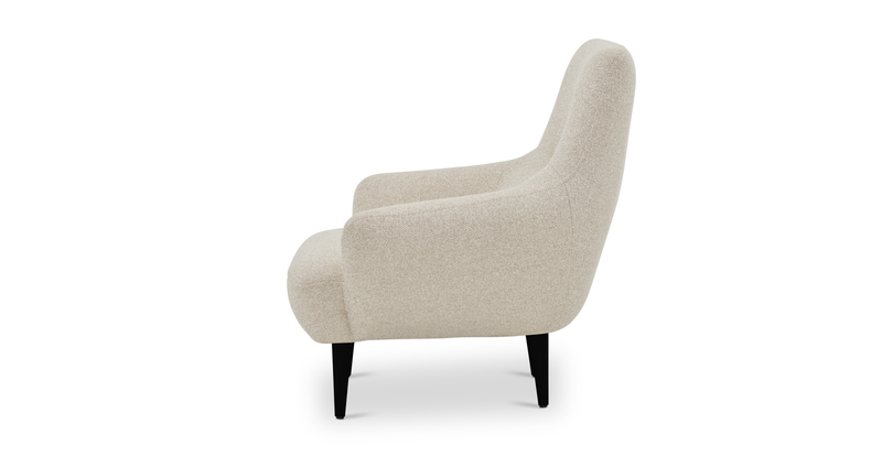 Modsy Accent chair wooden leg - bouclé