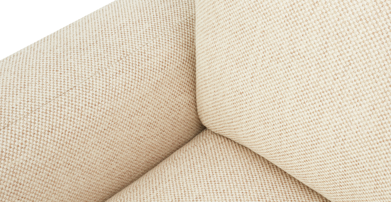 Carle single seat with left armrest - natural fabric