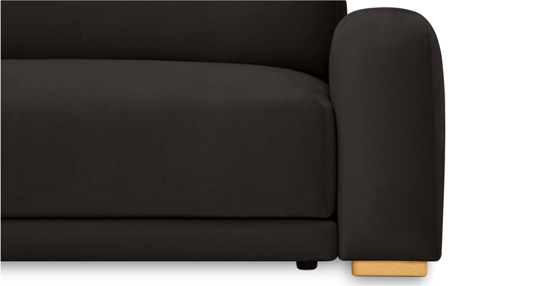 Carle 3-seater with right armrest - velvet