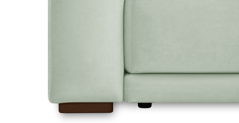 Carle single seat with left armrest and Ottoman - velvet