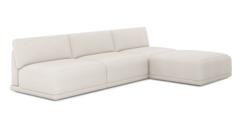 Carle Mega Sofa without arm and Ottoman - Bouclé