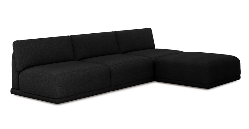 Carle Mega Sofa without arm and Ottoman - Bouclé