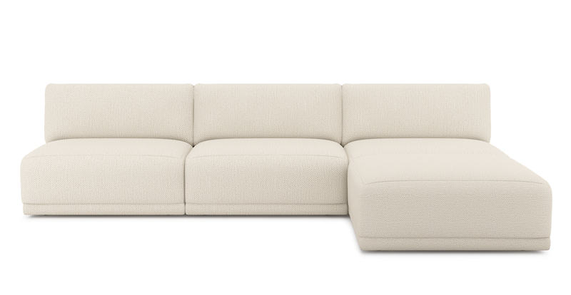 Carle Mega Sofa without arm and Ottoman - natural fabric