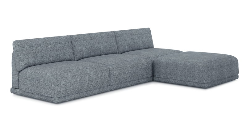 Carle Mega Sofa without arm and Ottoman - natural fabric