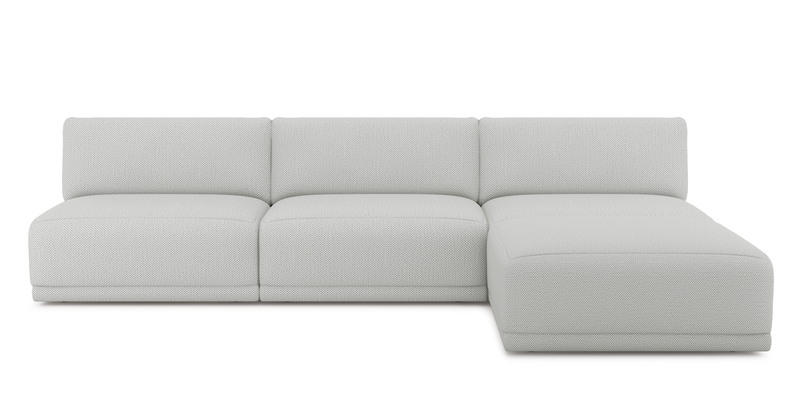 Carle Mega Sofa without arm and Ottoman - natural fabric