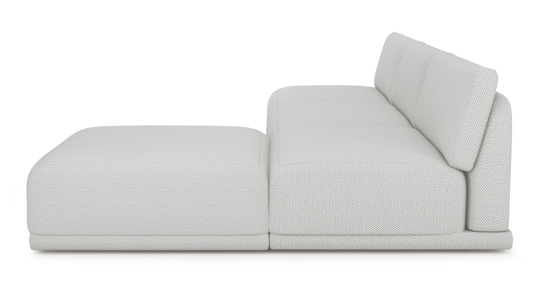 Carle Mega Sofa without arm and Ottoman - natural fabric