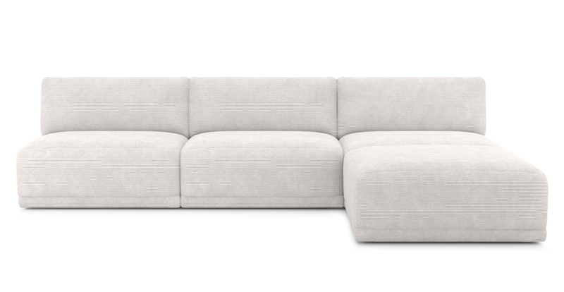 Carle Mega Sofa without arm and Ottoman - Cord velour