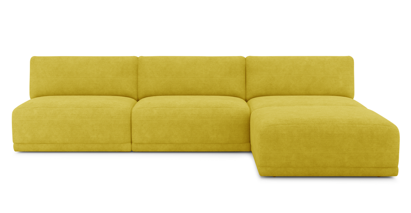 Carle Mega Sofa without arm and Ottoman - Cord velour