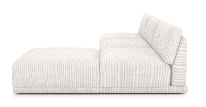 Carle Mega Sofa without arm and Ottoman - Cord velour