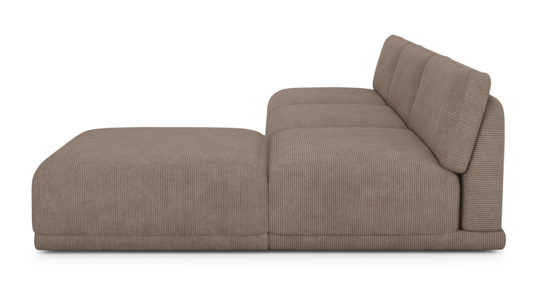 Carle Mega Sofa without arm and Ottoman - Cord velour