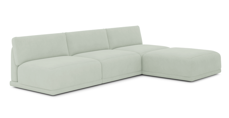 Carle Mega Sofa Ohne Arm und Hocker - Samt