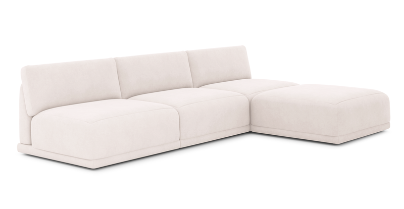 Carle Mega Sofa Ohne Arm und Hocker - Samt