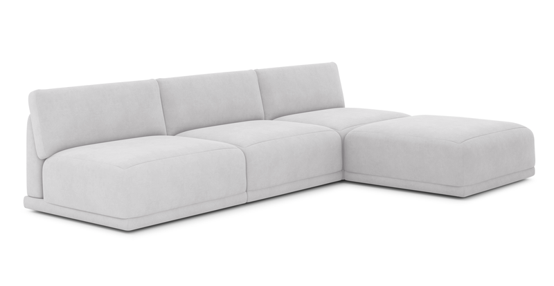 Carle Mega Sofa Ohne Arm und Hocker - Samt