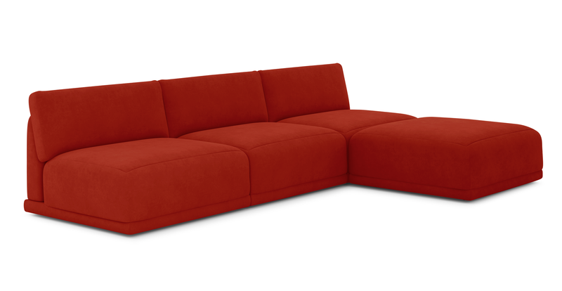 Carle Mega Sofa Ohne Arm und Hocker - Samt