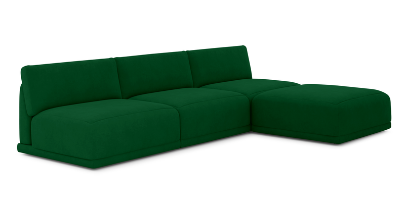 Carle Mega Sofa Ohne Arm und Hocker - Samt