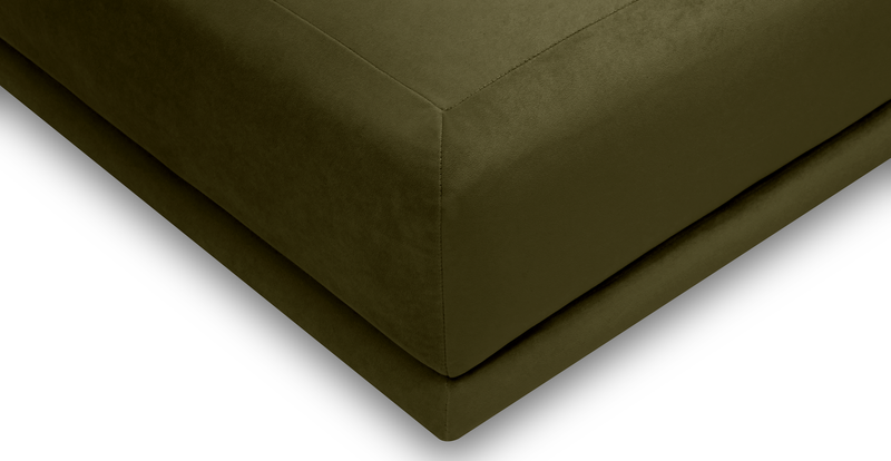 Carle single seat without arm and Ottoman - velvet