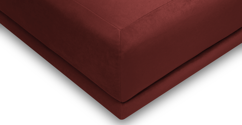 Carle 3-seater without arm and Ottoman - velvet