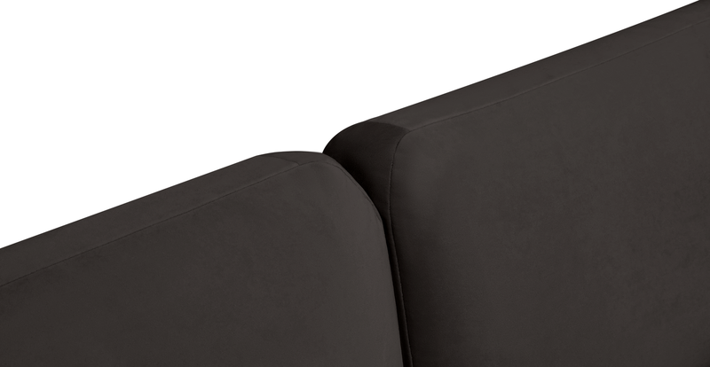 Carle 3-seater with right armrest - velvet