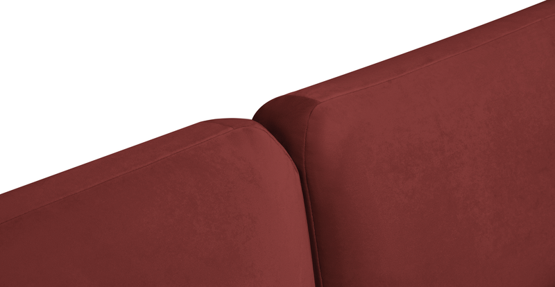 Carle 3-seater without arm and Ottoman - velvet